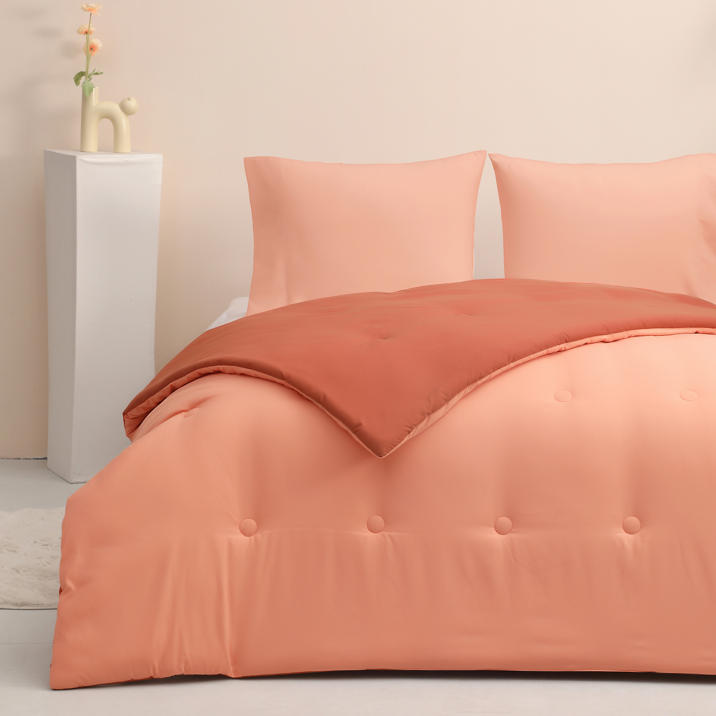 Nørd Berry Blush - Het hoesloos dekbed zonder overtrek |vaste hoes |wasbaar