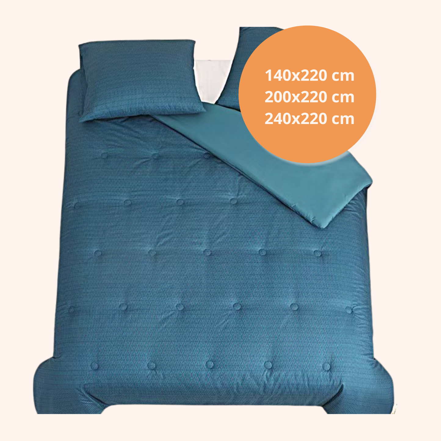 Struktur Cloud Blue - Het hoesloos dekbed zonder overtrek |vaste hoes |wasbaar