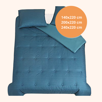 Struktur Cloud Blue - Het hoesloos dekbed zonder overtrek |vaste hoes |wasbaar