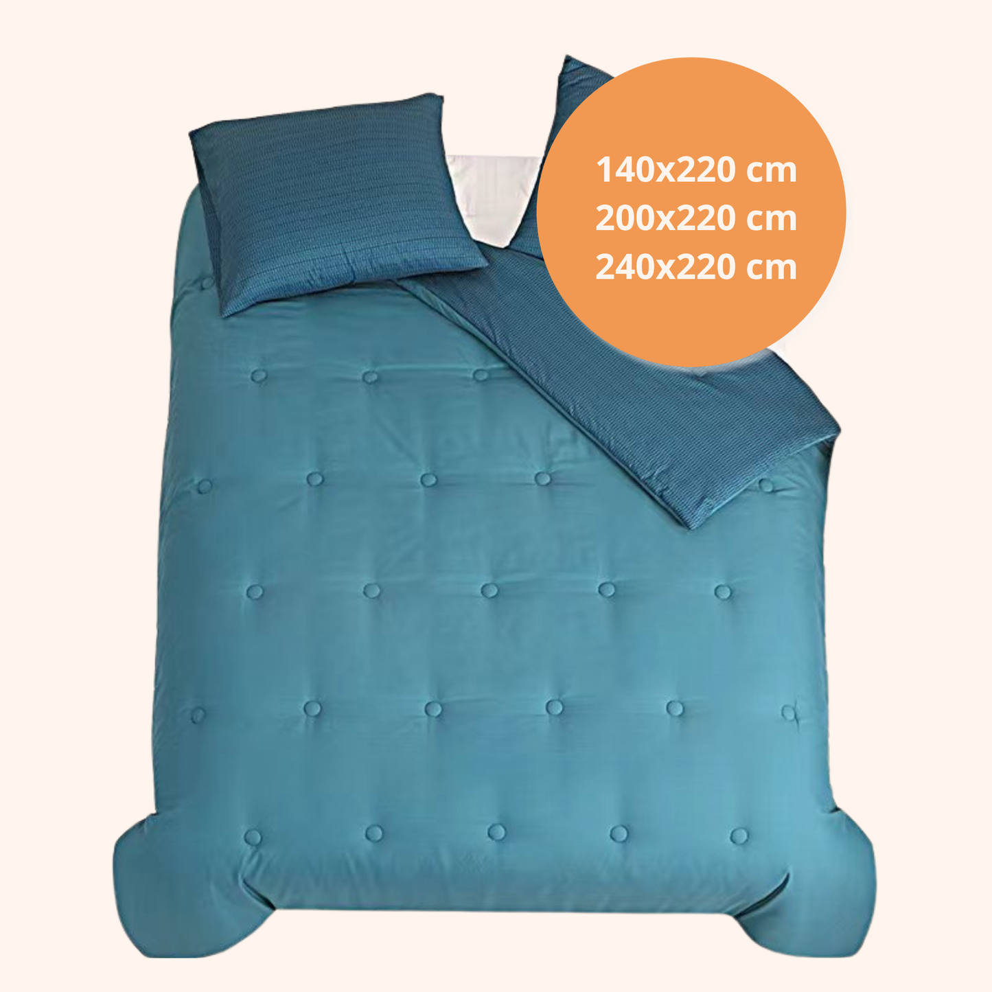 Struktur Cloud Blue - Het hoesloos dekbed zonder overtrek |vaste hoes |wasbaar