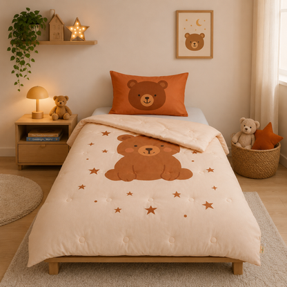 Snork Cuddle Caramel - Het hoesloos dekbed zonder overtrek voor de kids |vaste hoes |wasbaar
