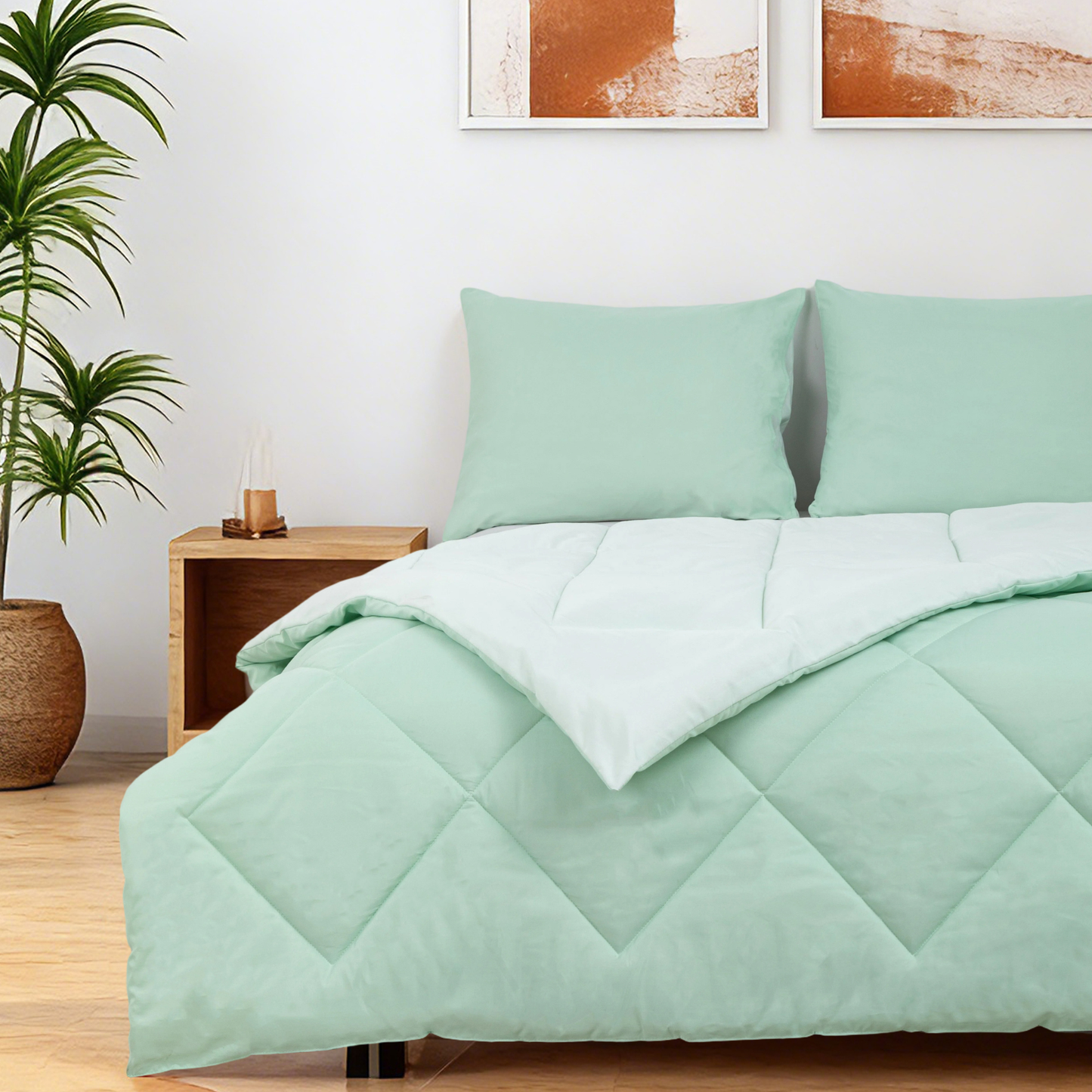 Sommarvino - Nordic Seafoam - Het hoesloos dekbed zonder overtrek |vaste hoes |wasbaar
