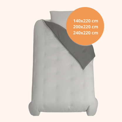Nørd Stone Grey - Het hoesloos dekbed zonder overtrek |vaste hoes |wasbaar