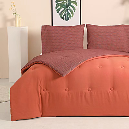 Struktur Velvet Plum - Het hoesloos dekbed zonder overtrek |vaste hoes |wasbaar