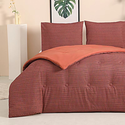 Struktur Velvet Plum - Het hoesloos dekbed zonder overtrek |vaste hoes |wasbaar