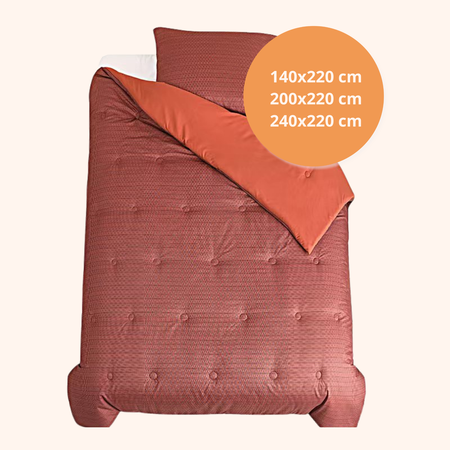 Struktur Velvet Plum - Het hoesloos dekbed zonder overtrek |vaste hoes |wasbaar