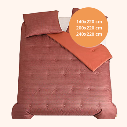 Struktur Velvet Plum - Het hoesloos dekbed zonder overtrek |vaste hoes |wasbaar