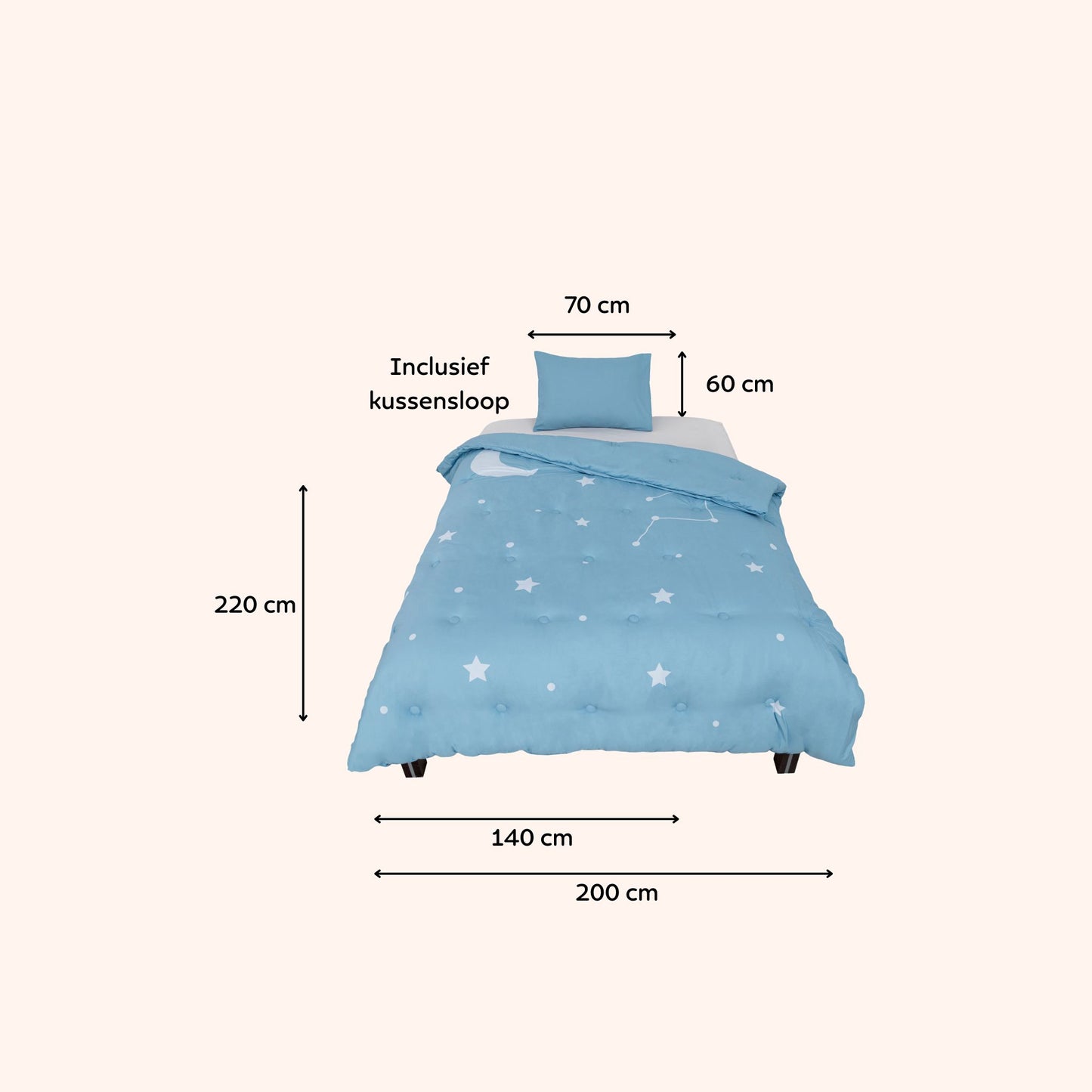 Drøm Moonlit Sky - Hoesloos dekbed