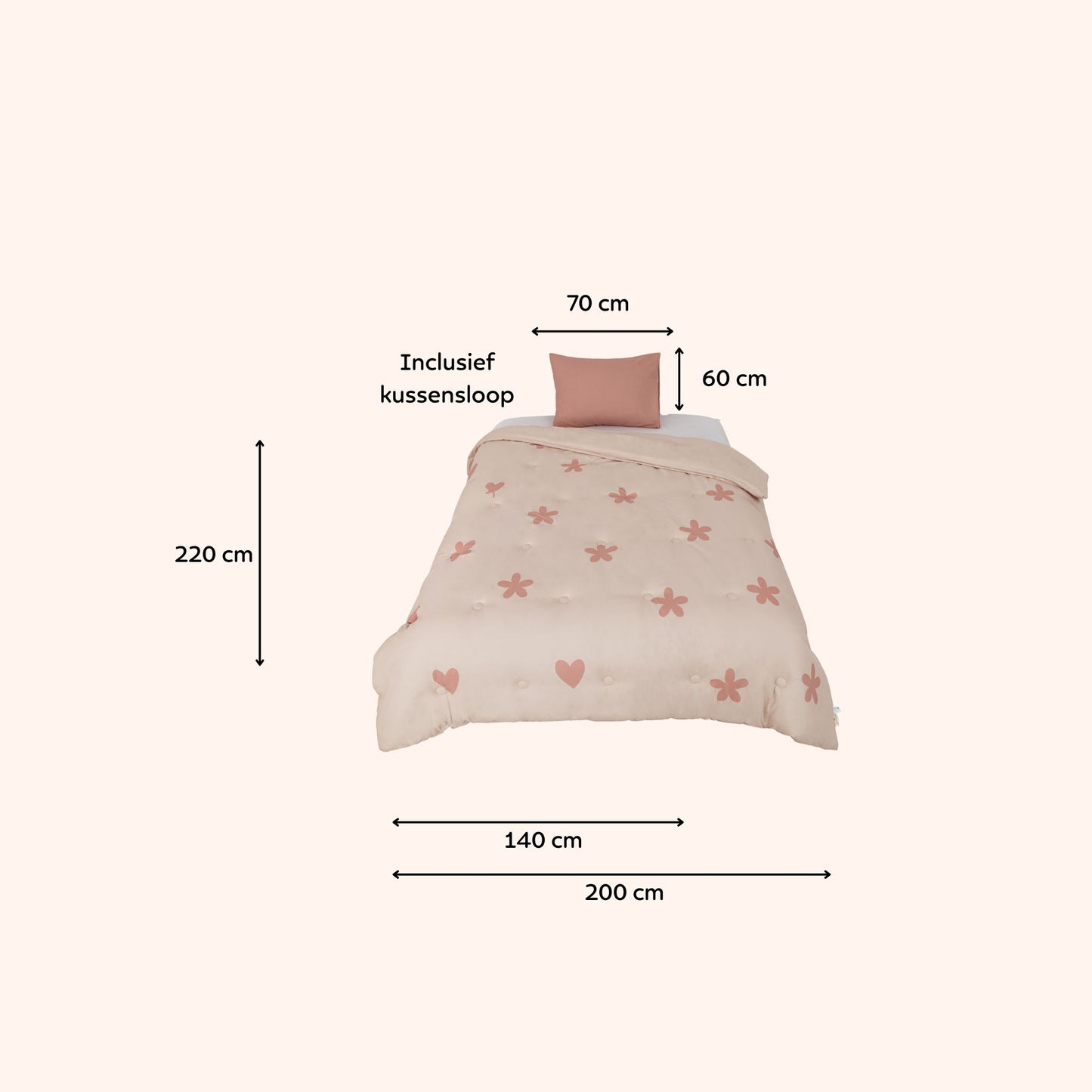 Drøm Rose Dawn - Hoesloos dekbed